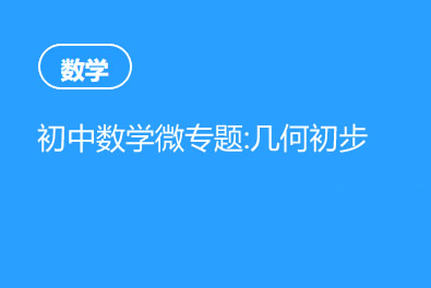 初中数学微专题视频课程：几何初步